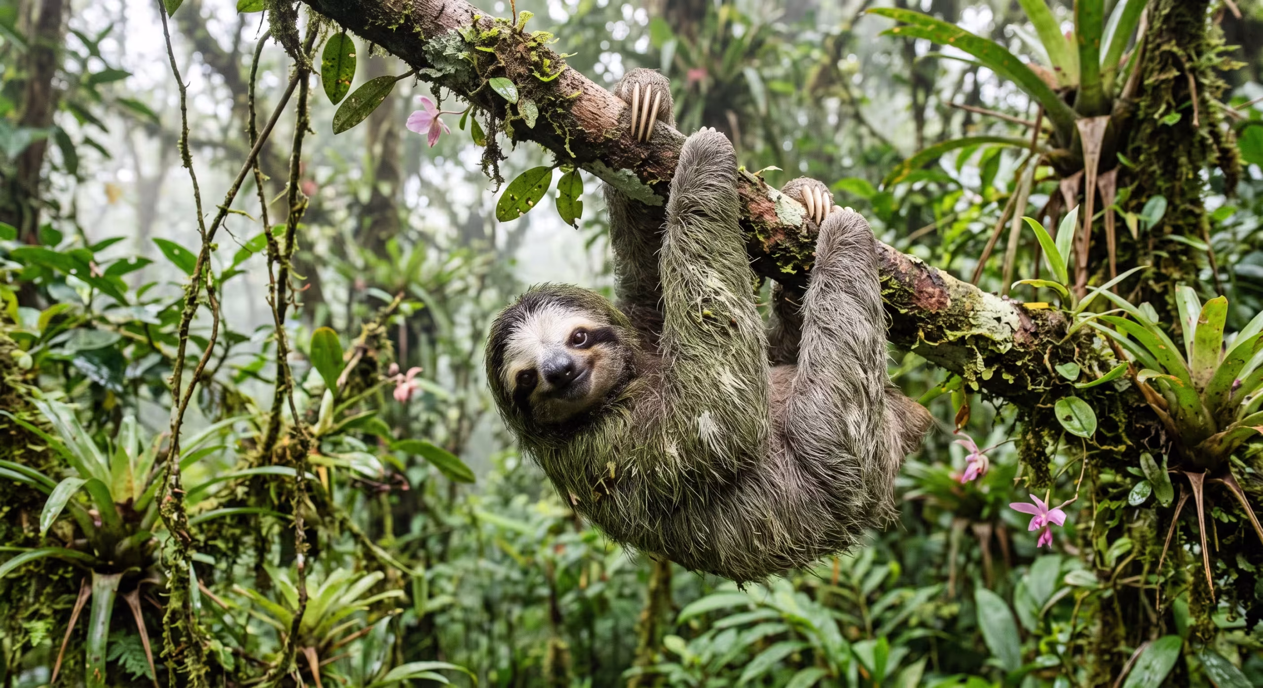 Two Toed Sloth at Selvatura Sloth Sanctuary Monteverde