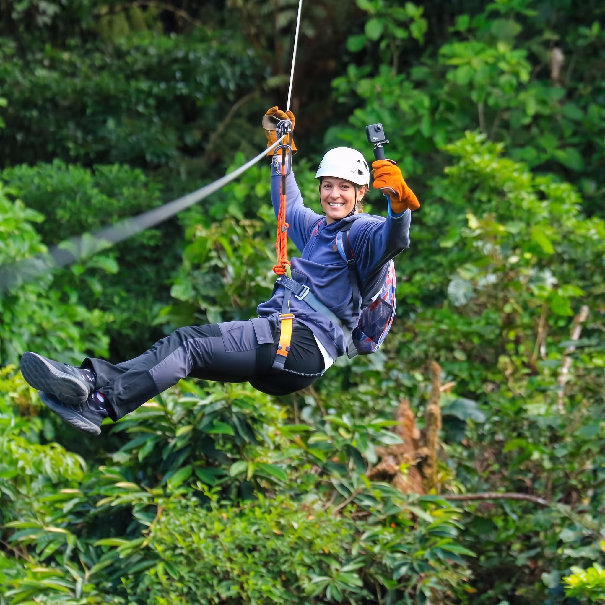 Zip line canopy adventure over the Monteverde cloud forest