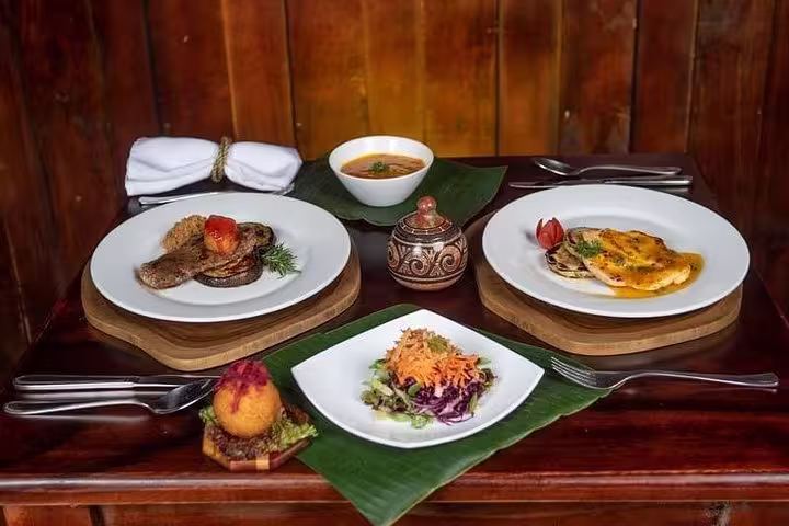 Authentic Costa Rican casado lunch with fresh local ingredients included in tour