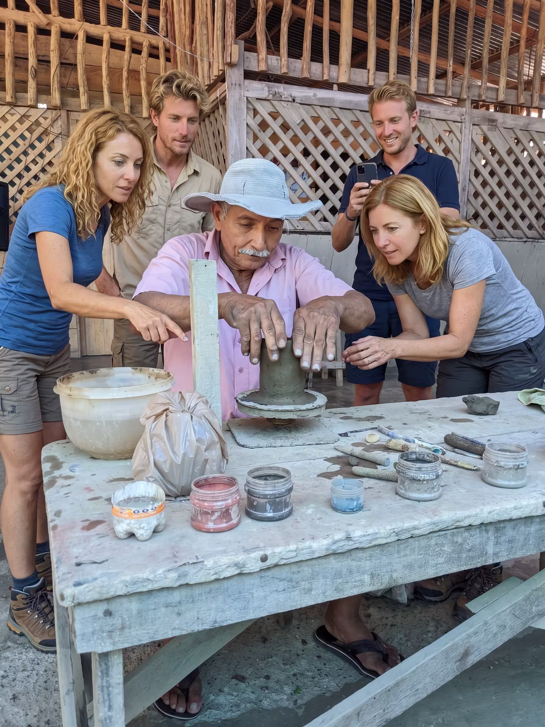 Chorotega Pottery Artisan Workshop Guests